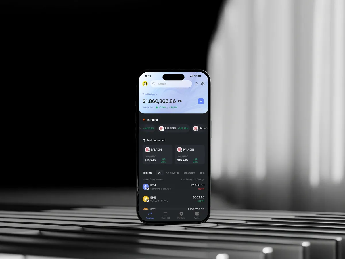 Blockchain product dashboard preview