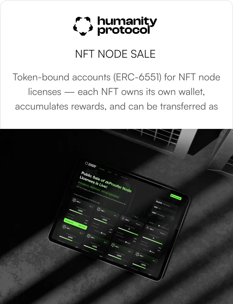 Humanity Protocol NFT node sale case study