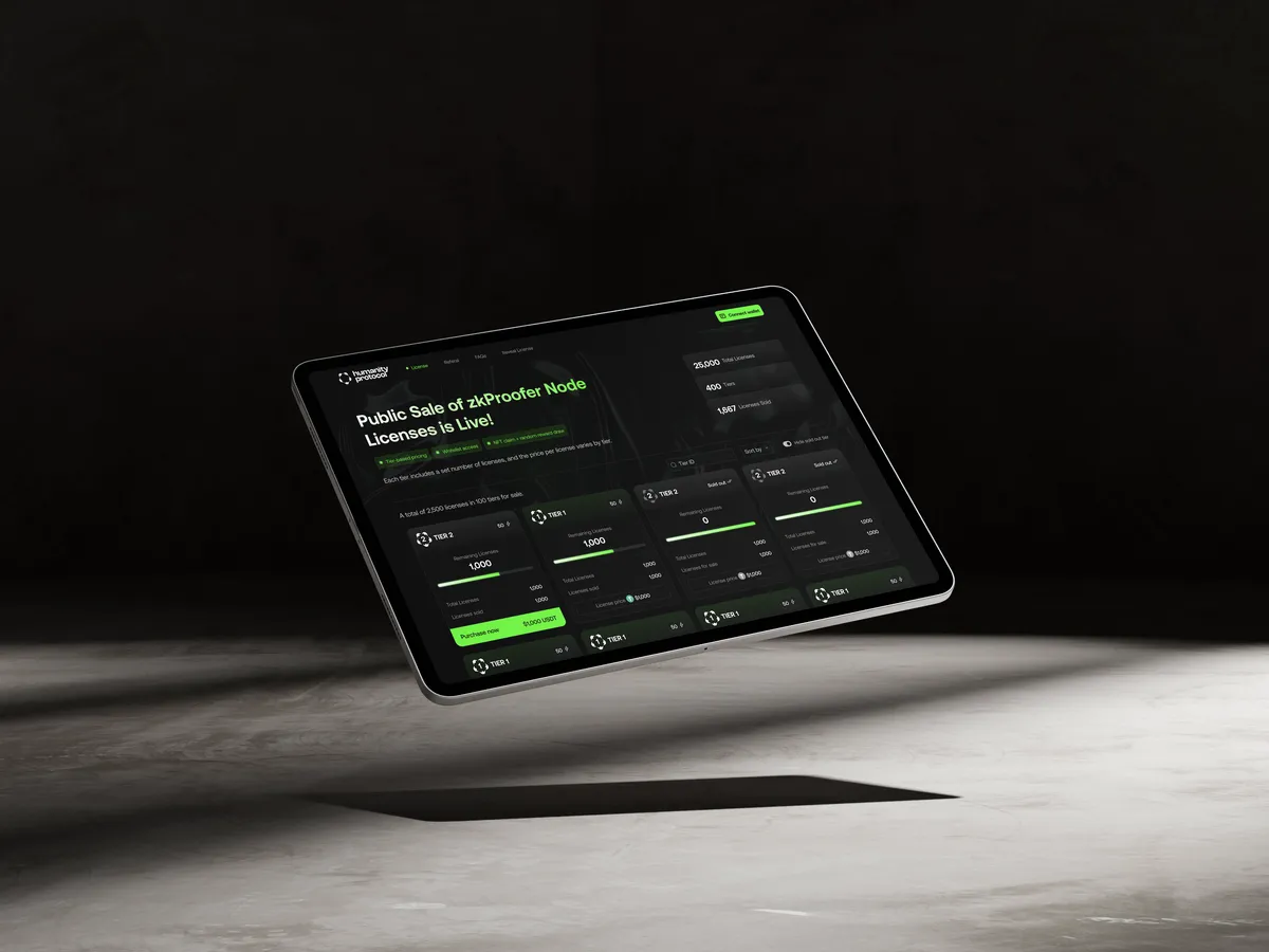 Smart contract application screen preview
